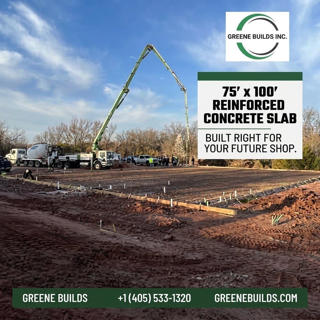 75x100 Reinforced Concrete Slab Steel Building